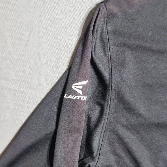 Easton active wear long sleeve shirt men's size XL black with white logo - Picture 7 of 11